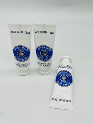L Occitane Creme Mains Dry Skin Hand Cream Handcreme  3x 10ml (=30ml)