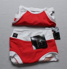 Kandi Kouture Girls' Criss Cross Vip Brief 2 Piece Set RV6 Coral Size 5/6 NWT