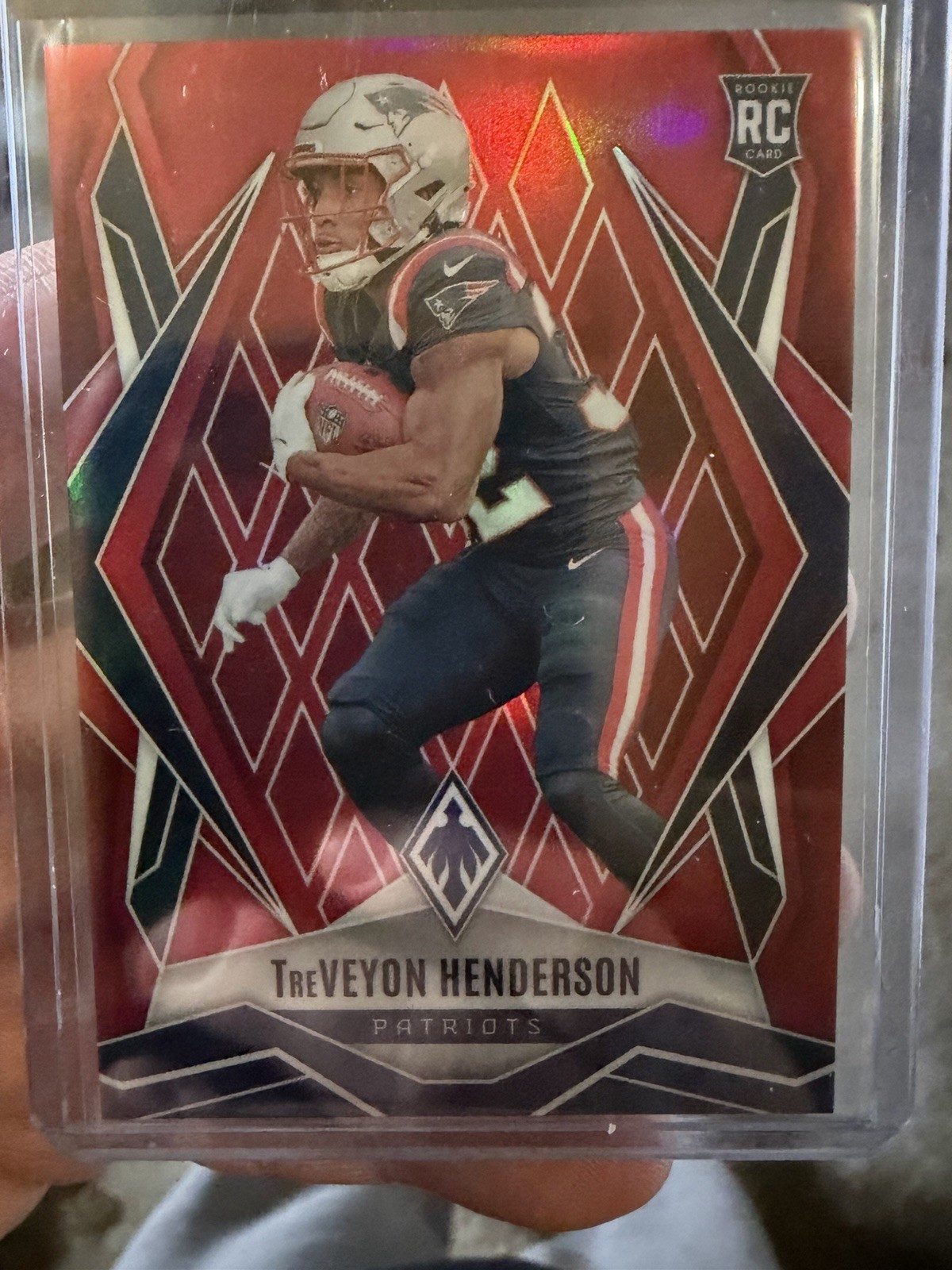 2025 Panini Phoenix - Rookies TreVeyon Henderson #187 Red Seismic /99 (RC)