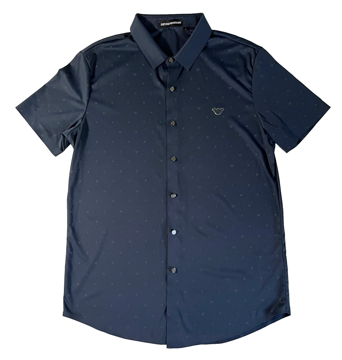 Emporio Armani Short Sleeve Casual Button-Down Shirts for Men for