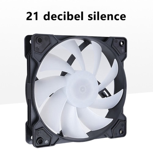 12cm 9 Blades Computer Fans With RGB Atmosphere Lamp Light High Cooling_Q - Afbeelding 3 van 14