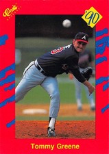 1990 Classic Purple Updated #T22 Tommy Greene Altanta Braves