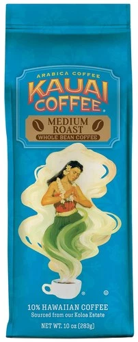 Kauai Coffee Koloa Estate Medium Roast - Whole Bean 10 Ounce (Pack of 1) 