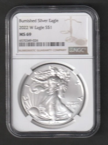 U.S. Mint 2022 American Eagle Burnished Silver 1 oz MS 69 NGC