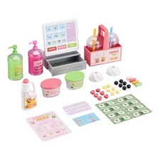 39-Piece Plastic Bubble Tea Play Set for 18  Dolls, Multi-Colored