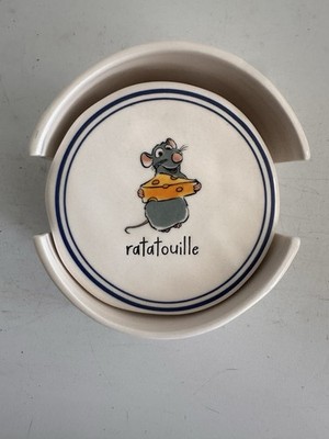 Rae Dunn Pixar Disney Ratatouille Le Petit Chef Coaster Set Of 4