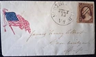 26 Civil War Patriotic - Pretty Vermont Small Waving Flag Design