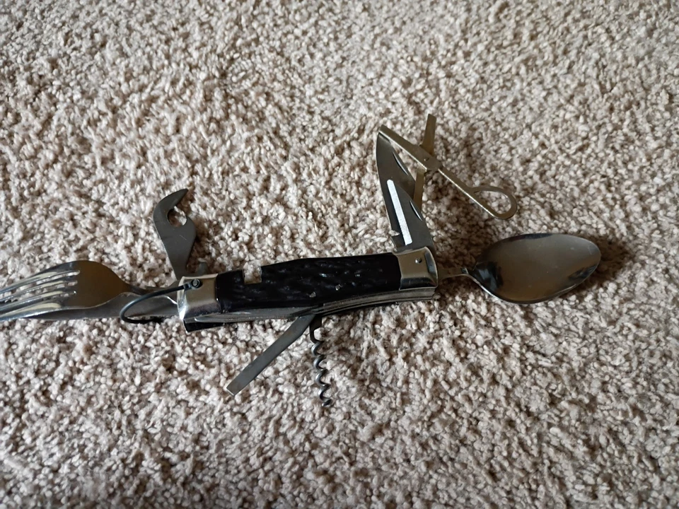 *De colección* Juego utilitario Hobo de Japón 11 herramientas cuchillo de bolsillo plegable supervivencia Foto 2 de 4