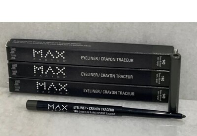 3 Max Factor Eyeliner - 140 Green & Bare It - 0.01 oz NIB Italy