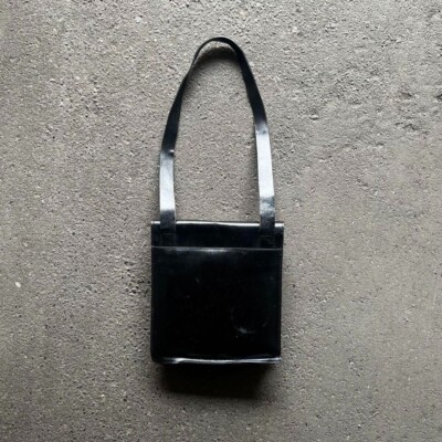 バッグ 90s miumiu archive all leather tote bag Miu Miu Archive Leather Tote Bag 90s Black with Mesh Nylon