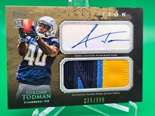 Jordan Todman 2011 Topps Inception /599#AJP-JT RPA Rookie Jumbo Patch Auto RC