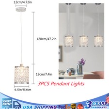 3 Packs Modern Pendant Light Hanging Ceiling Light Fixture Kitchen Island Lamp
