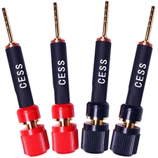 CESS Screw Pin Banana Plug to Female Jack & Binding Post Adapter, 4 Pack