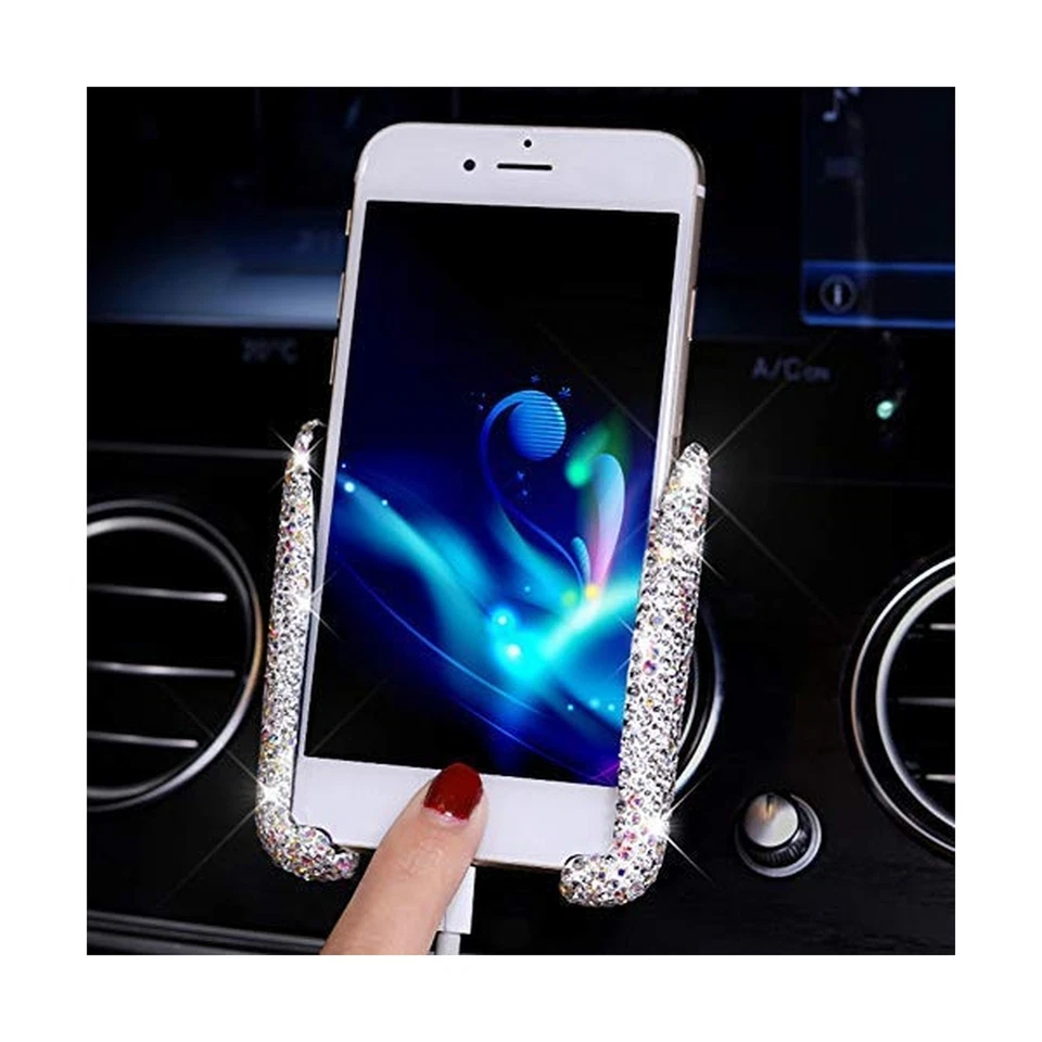 Bling Car Phone Holder Mini Car Dash Air Vent Automatic Phone Mount Universal... - Image 2 of 4