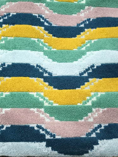 John Lewis Wavy Stripe Fringe Bath Sheet BCI Cotton Multi 150x90cm BNWT - Picture 8 of 10