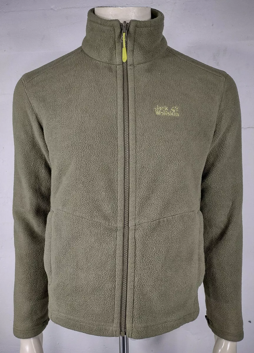 Jack Wolfskin green full zip Nanuk fleece sweatshirt jacket mens Medium |  eBay