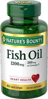 SM Nature's Bounty Fish Oil 1200mg 360mg of Omega-3 Heart Health 60 Capsules