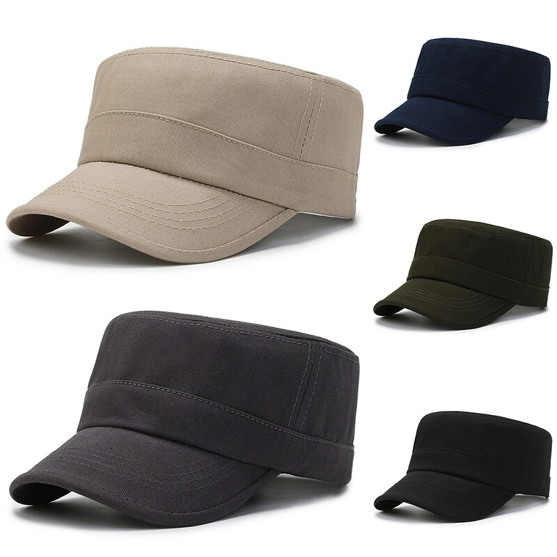 APL Cappellino Piatto Cappello da Sole Regolabile Cappellino Semplice Stile Esercito Cappello Casual ↑