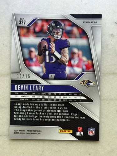 2024 Panini Prizm Rc Devin Leary Forest Camo 11/15 327 - Picture 2 of 2