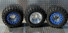 Honda Atc70 Atc 70 Wheels And Tires Beadlocks 16x8-8 Set Wheel Tire Blue