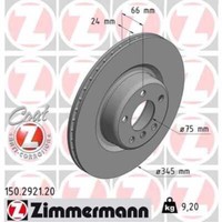 Zimmermann 2X Bremsscheibe Hinten Ø345 Mm InnenbelüFtet FüR BMW 1Er F20 118I