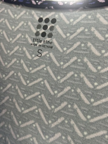 Title Nine Wrappers Delight Pallay Navy Print 3/4 Slv Dress Zip Pockets S-NWOT - Picture 6 of 10