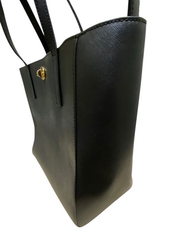 MICHAEL KORS Rivington Saffiano Leather LARGE Tote BLACK Laptop Business Bag NEW - Picture 6 of 9