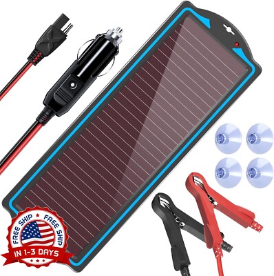 Bateria Solar Para Automovil De 12 V Cargador Y Mantenedor, Tric Solar Imper...