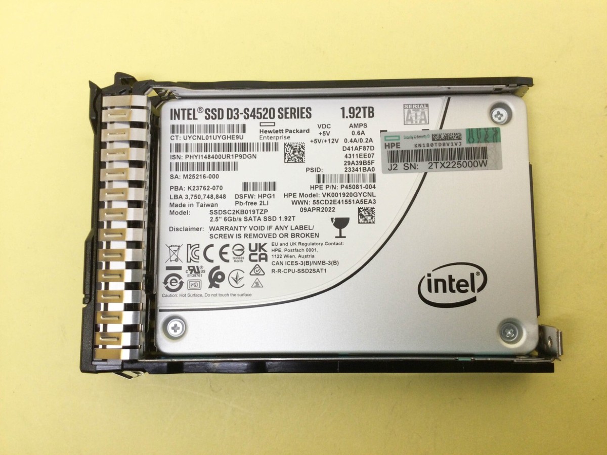 P47319-B21 HPE 1.92TB SATA 6G READ INTENSIVE SFF BC S4520 SSD