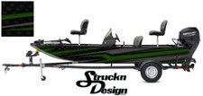Pontoon Wrap Modern Grey Lines Fishing US Abstract Graphic Bass Boat Decal Vinyl