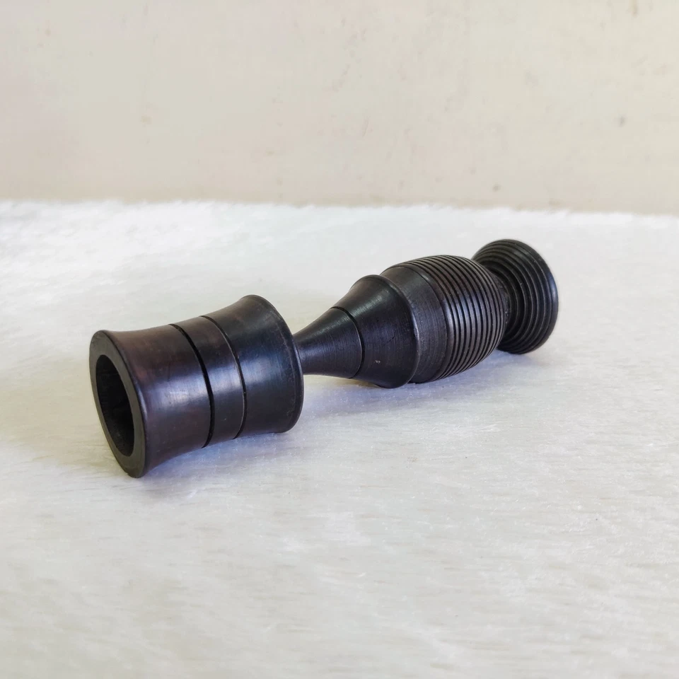 1920s Vintage Ebony Wood Vase Old Decorative Collectible W16 - Image 3 of 4