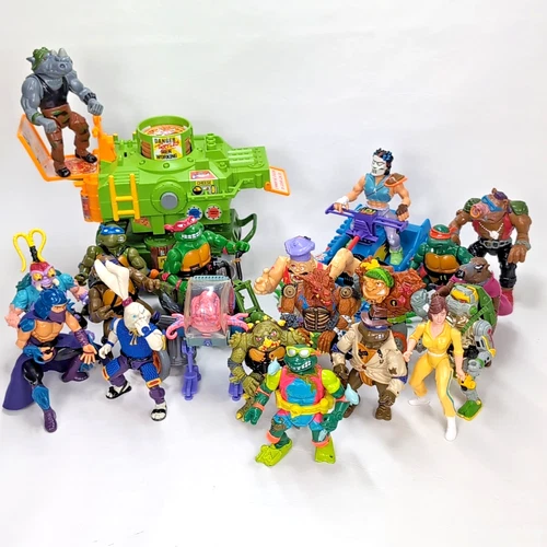 Vintage TMNT Lot: 20 Figures + 3 Vehicles – 80s/90s Nostalgia