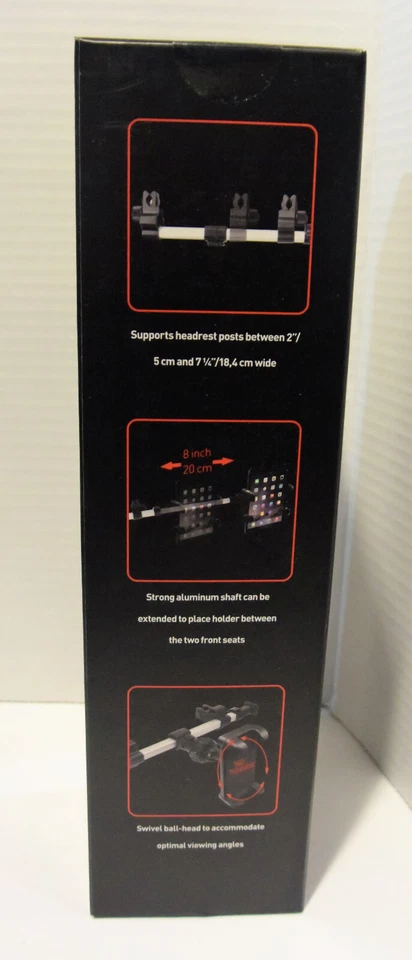 Macally HRMOUNTPRO Car Headrest Tablet Mount Holder for Apple - Black - Image 4 of 4