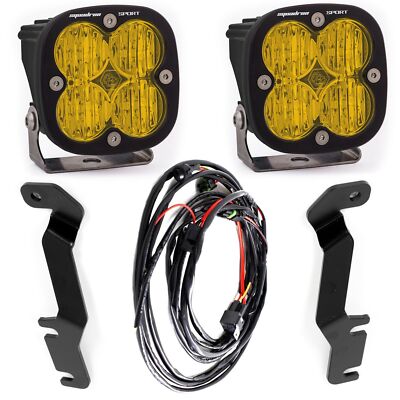 Baja Designs Squadron Sport Amber Wide Ditch Lights Bracket Kit for 05-15 Tacoma
