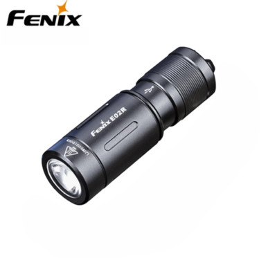 Fenix E02R 200LM Rechargeable Keychain Flashlight USB Mini LED---Black