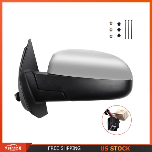 For Chevy GMC LH Power Memory Heated Chrome Signal Driver Side Mirror