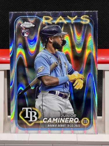 2024 Topps Chrome Update Junior Caminero Raywave Refractor #USC193 RC Rays.
