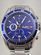 MICHAEL KORS Men s MK-8339 CHRONOGRAPH WR-10ATM STAINLESS STEEL 48mm Blue Dial