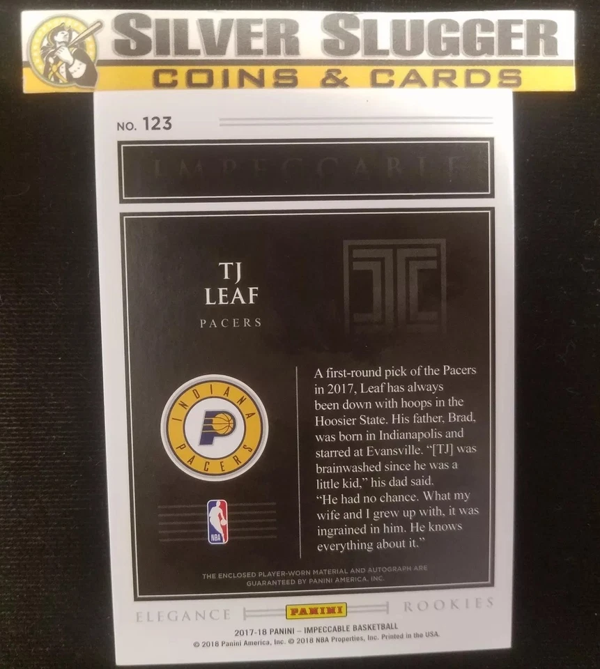 2017-18 TJ Leaf Panini Impeccable RPA 3 color Jersey Autograph #25/25 - Image 2 of 2