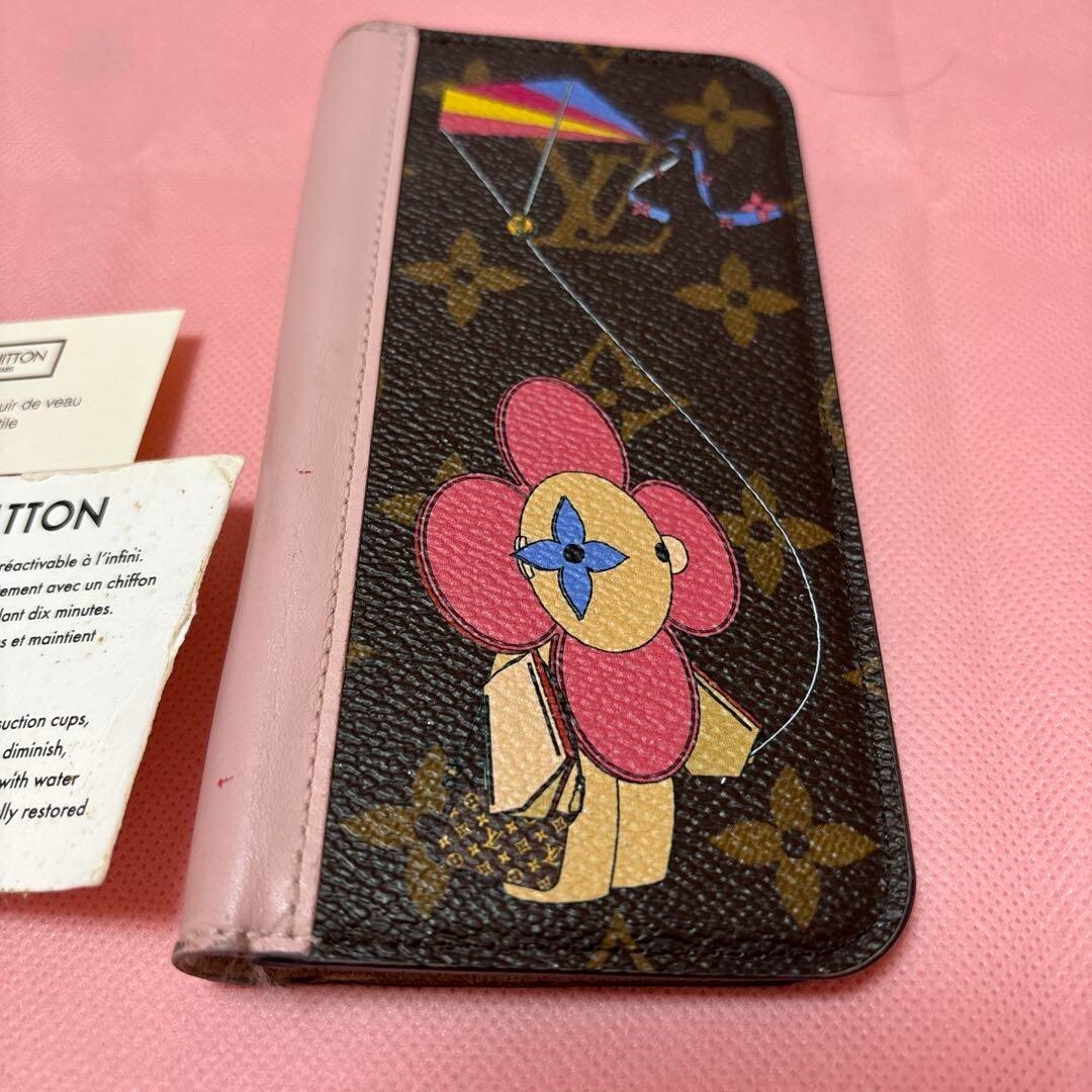 Auth LOUIS VUITTON Monogram Vivienne iPhoneX XS Cover Case