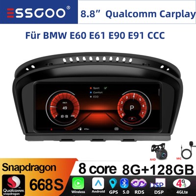 8+128G CarPlay Android13 Autoradio Für BMW 5/3er E60 E61 E63 E64 E90 E91 CCC KAM