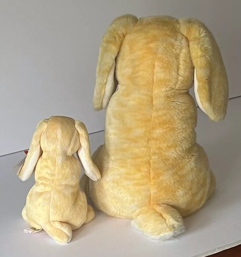 Vintage Ty Beanie Buddy Grace Bunny 15" & 6” Collectible Soft Toys - Picture 3 of 4