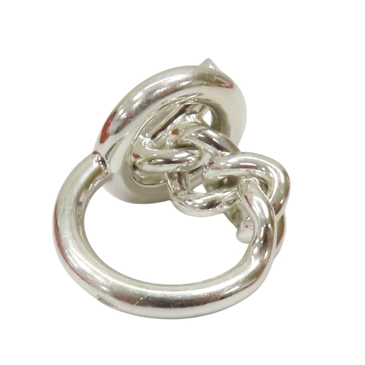 HERMES Croisette GM Ring 925 Sterling Silver US Size 6 #52