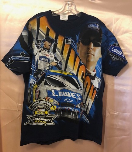 Jimmy Johnson Nascar All Over Print Shirt Vintage Pre-Owned Large