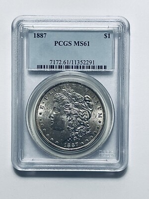 1887 Morgan Silver Dollar PCGS MS61 | eBay