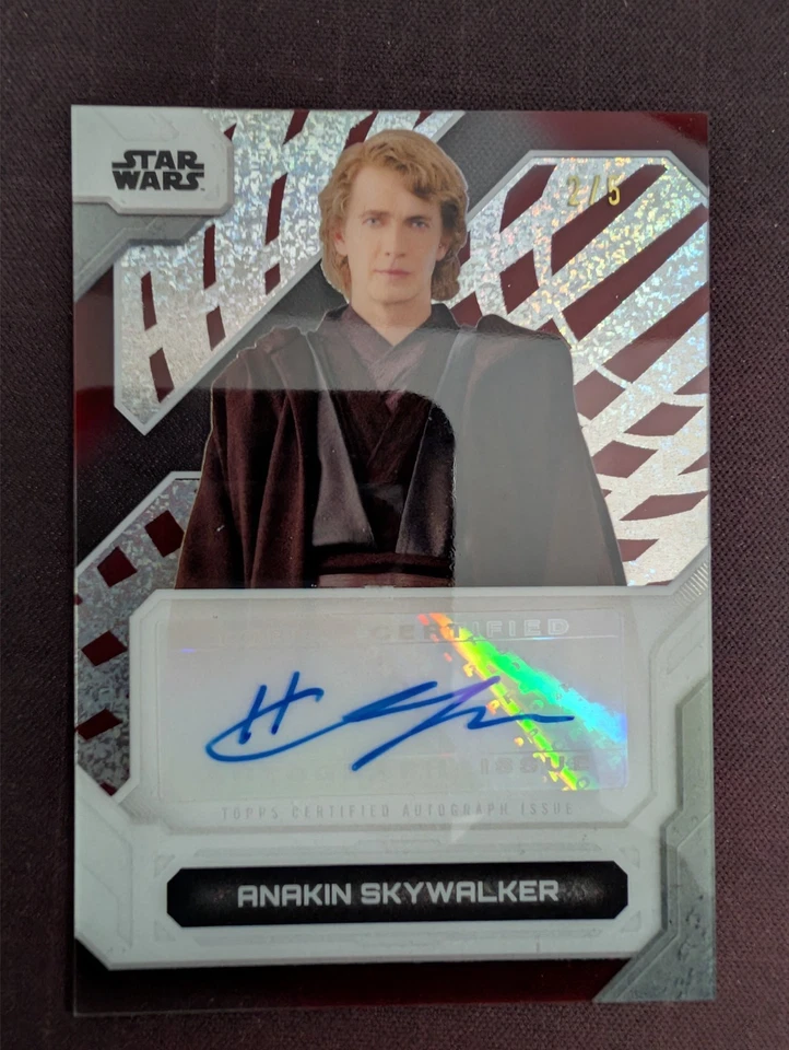 2024 Topps Star Wars High Tek Anakin Skywalker Hayden Christensen Auto Red /5 SP - Image 2 of 4
