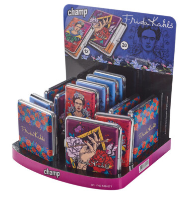 Zigarettenetui FRIDA Champ, 4 Varianten 20-12 Zig, Metall/PU-Leder Case Box Etui