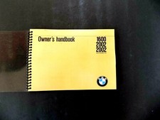 1970 Bmw 2002 Owners Manual 1600 Owners Handbook New Factory Reprint 1971 1974 -