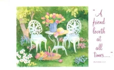 Friend Friendship Patio Garden Chair Tulip Blank DaySpring Note Cards - Set of 6