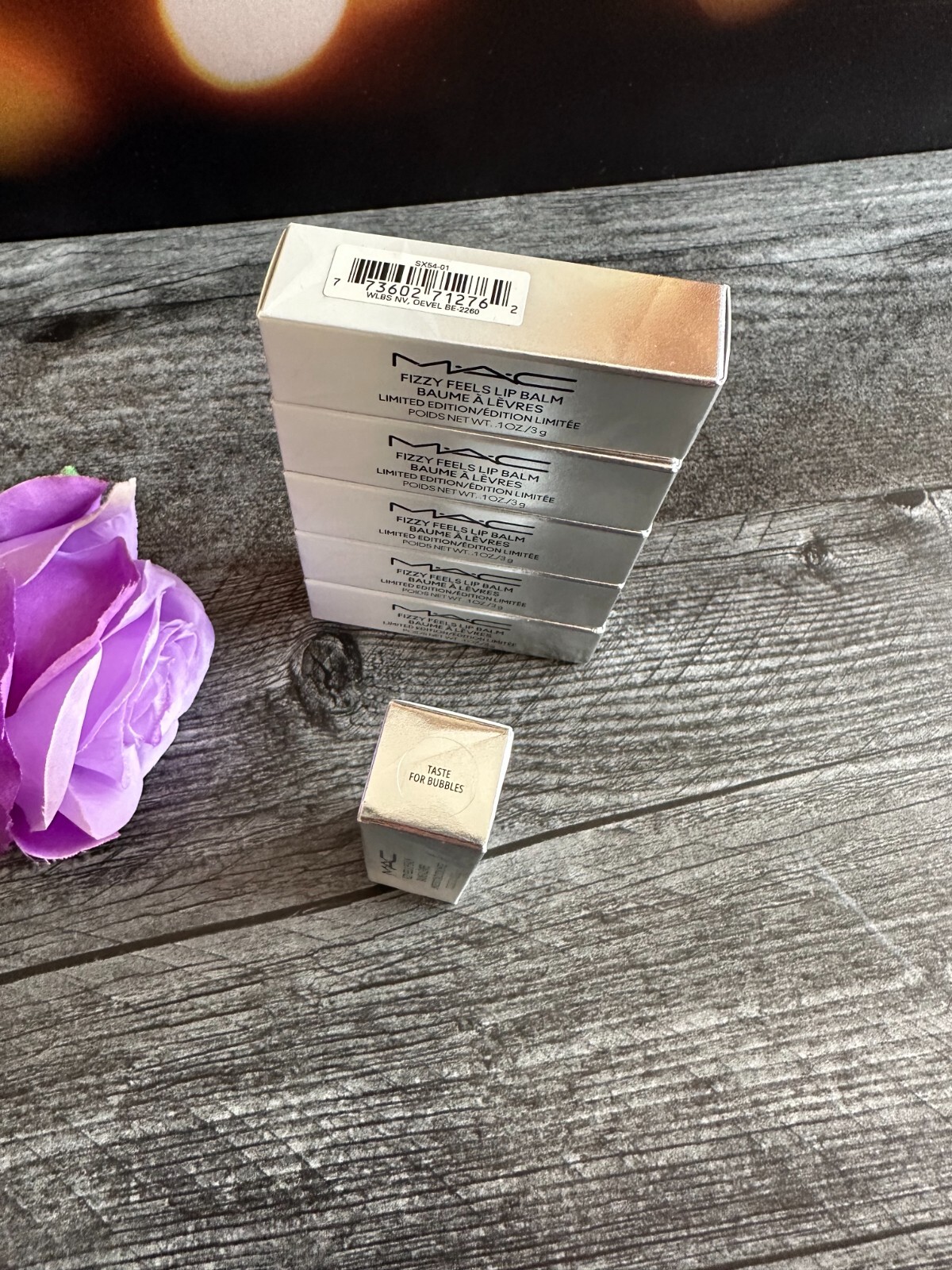 🔥BN MAC FIZZY FEELS LIP BALM TASTE FOR BUBBLES HOLIDAY 2023 Limited